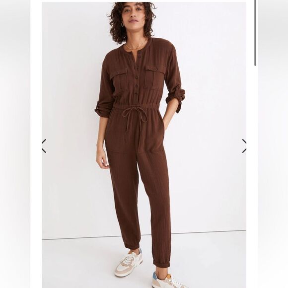 Madewell Pants - Madewell Brown Utility Jumpsuit